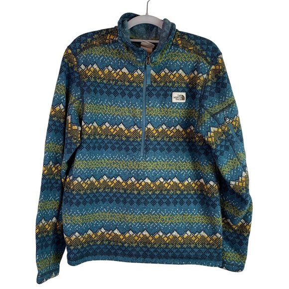 The North Face Jacket Mens Pullover 1/2 Zip Southwestern Western Print Fleece M
